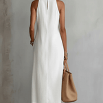 Amaya | Linane Midi Kleid Mandarinikaelusega - Liisi Valik