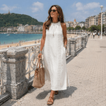 Amaya | Linane Midi Kleid Mandarinikaelusega - Liisi Valik