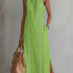 Amaya | Linane Midi Kleid Mandarinikaelusega - Liisi Valik