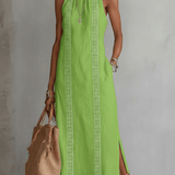 Amaya | Linane Midi Kleid Mandarinikaelusega - Liisi Valik