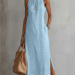Amaya | Linane Midi Kleid Mandarinikaelusega - Liisi Valik