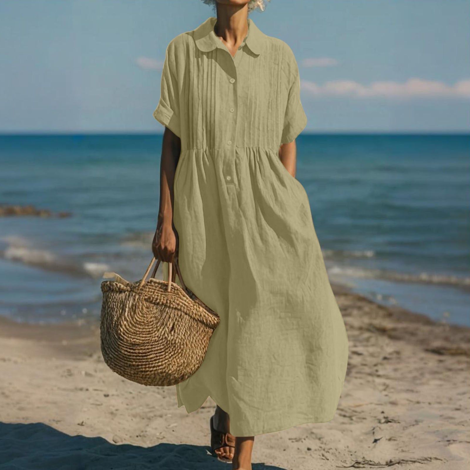 Amy | Pikk Looduslik Elegantsi Kleid - Liisi Valik