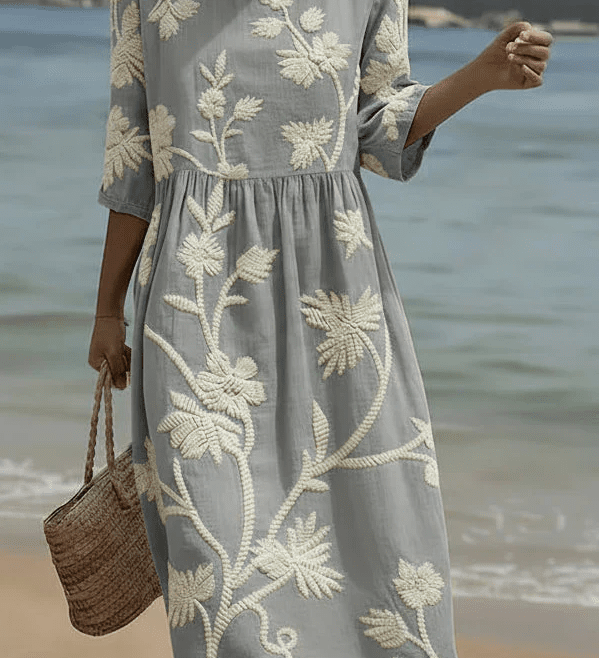 Ashley | Midi Kleid mit Blumenmuster - Liisi Valik