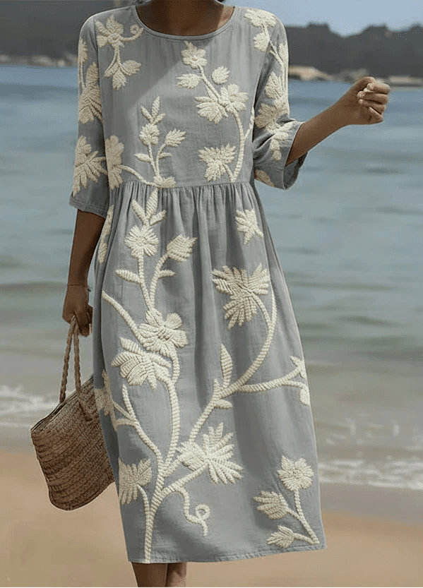 Ashley | Midi Kleid mit Blumenmuster - Liisi Valik