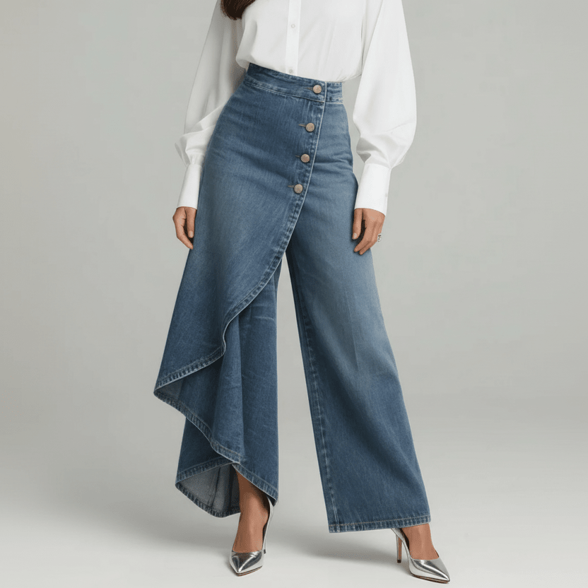 Carla - Ümberpööratud Denim Püksid - Liisi Valik