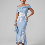 Cosma | Midi kleit Bardot kaelusega ja elegantse drapeeringuga - Liisi Valik