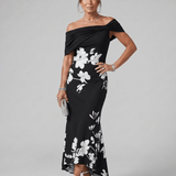 Cosma | Midi kleit Bardot kaelusega ja elegantse drapeeringuga - Liisi Valik