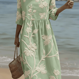 Gwen | Midi Dress with Floral Print - Liisi Valik