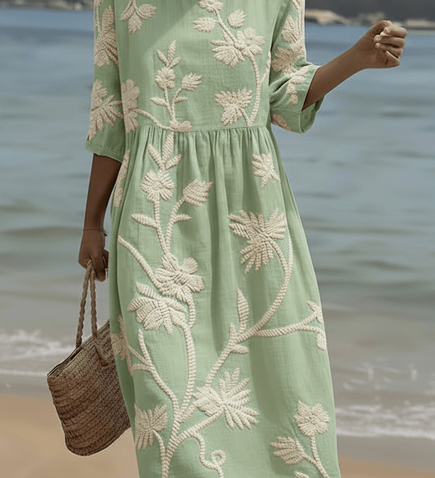 Gwen | Midi Dress with Floral Print - Liisi Valik