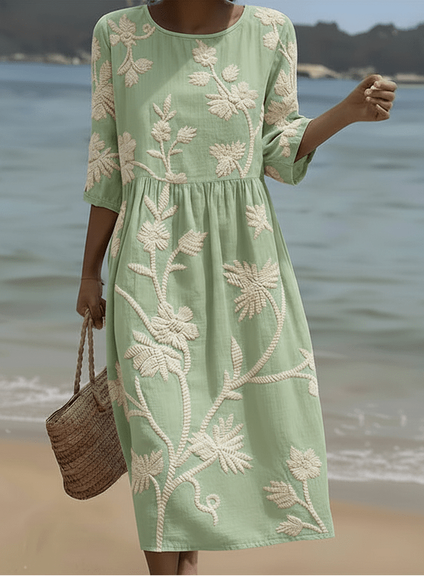 Gwen | Midi Dress with Floral Print - Liisi Valik