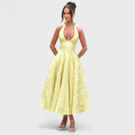 Halina – Elegantne midi kleit volangidega - Liisi Valik