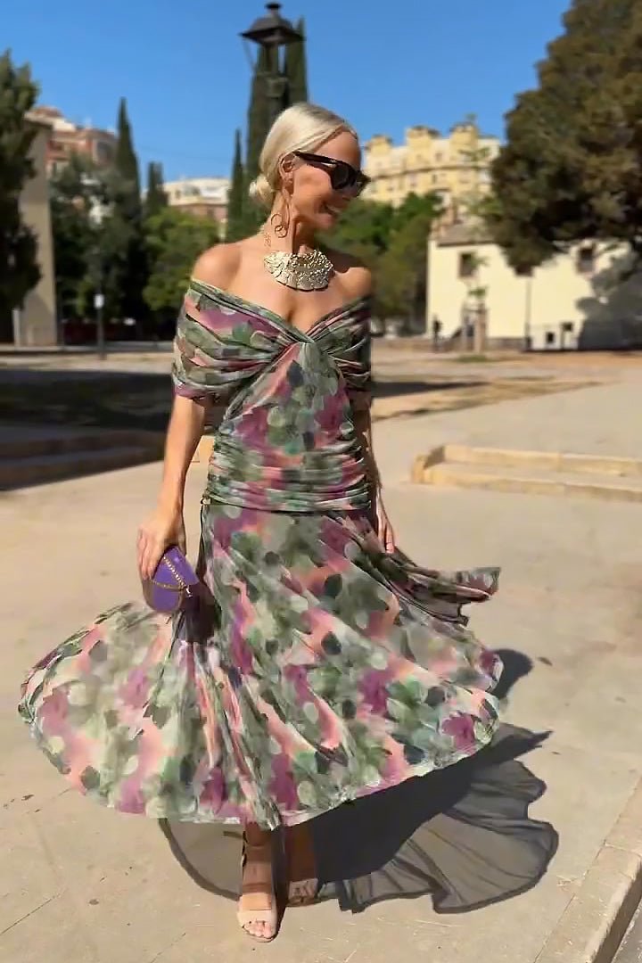 Louise – Elegantne maxi kleit V-kaelusega - Liisi Valik