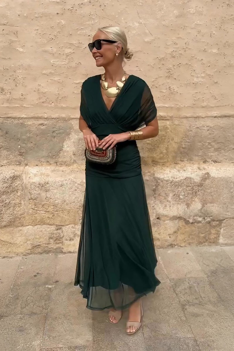 Louise – Elegantne maxi kleit V-kaelusega - Liisi Valik