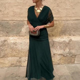 Louise – Elegantne maxi kleit V-kaelusega - Liisi Valik
