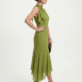 Winifred | Midi Kleit Halter Drapinguga Avatud - Liisi Valik